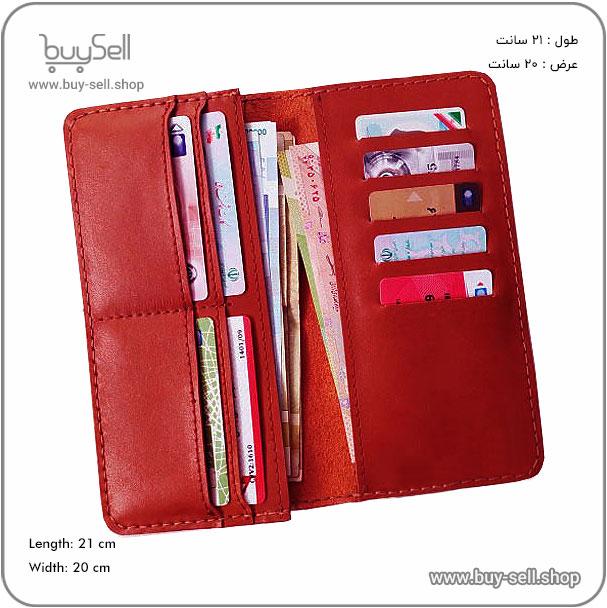 The leather wallet pattern model Ahura