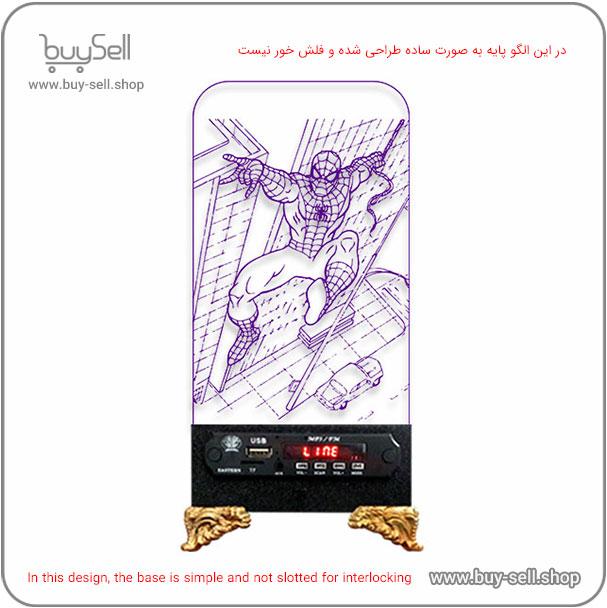 Laser cutting pattern for 2D LED night light – Spider-Man 3 model