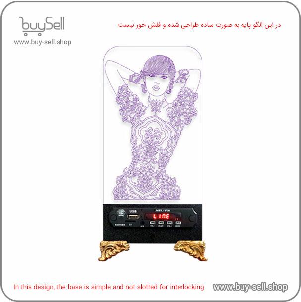 2D Flower Lady Model Bulbing Night Light Laser Cutting Pattern