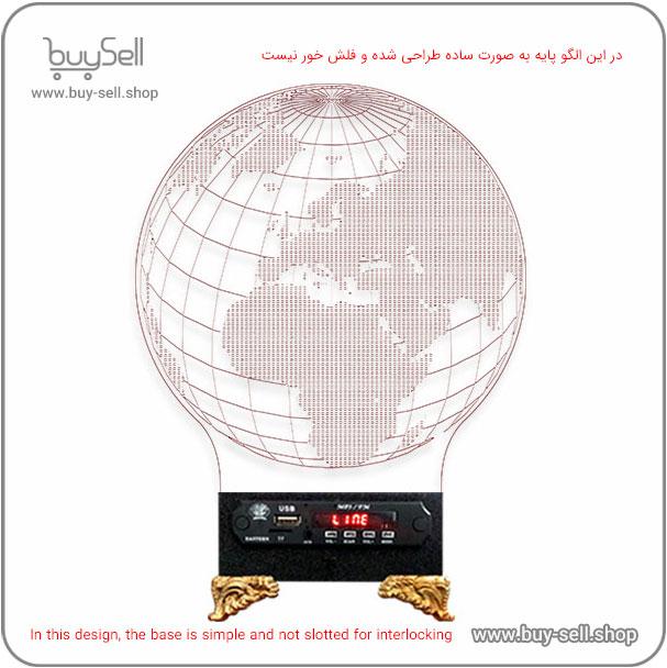 3D Earth Globe Model Bulbing Night Light Laser Cutting Pattern