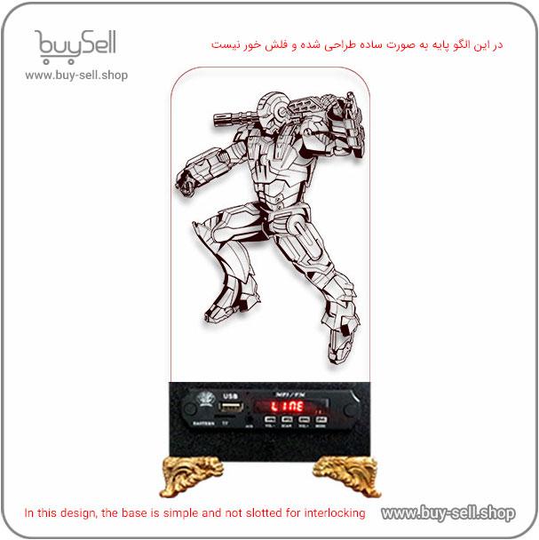 2D Iron Man Model Bulbing Night Light Laser Cutting Pattern