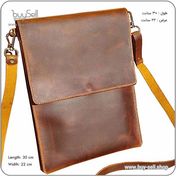 Laser cutting pattern for men's leather bag Damon model