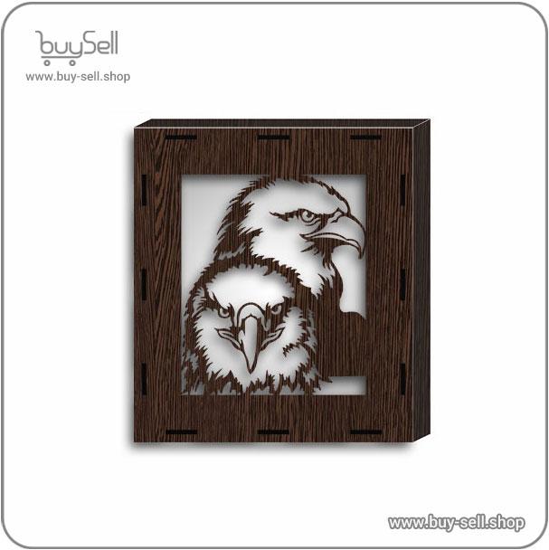 Laser cutting pattern for a wall-mounted frame, eagle design