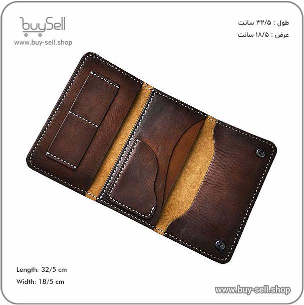 الگوی کیف پول سه لت مردانه مدل فاخر (corel+pdf)