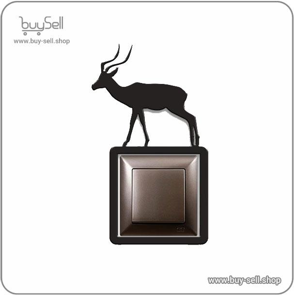 طرح استیکر کلید پریز مدل گوزن