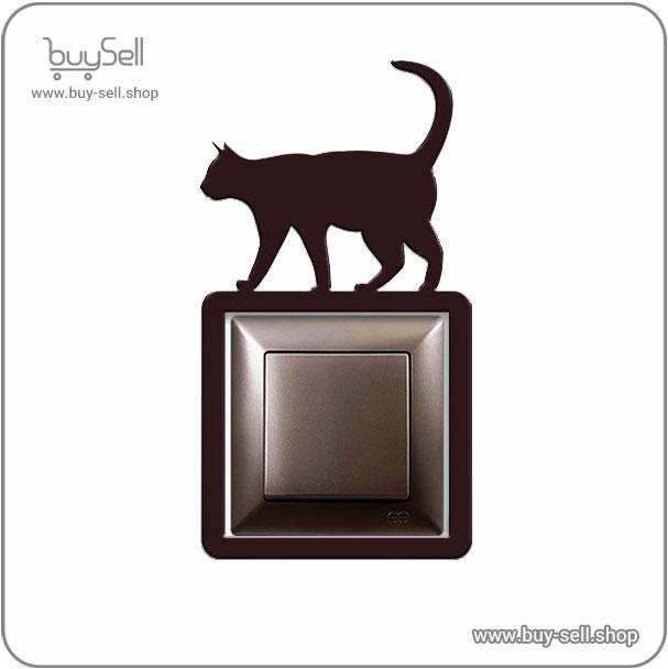 طرح لیزر استیکر کلید پریز مدل گربه