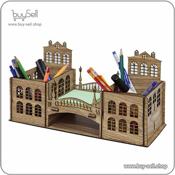 Laser cut template Fantasy Desktop Pen Holder
