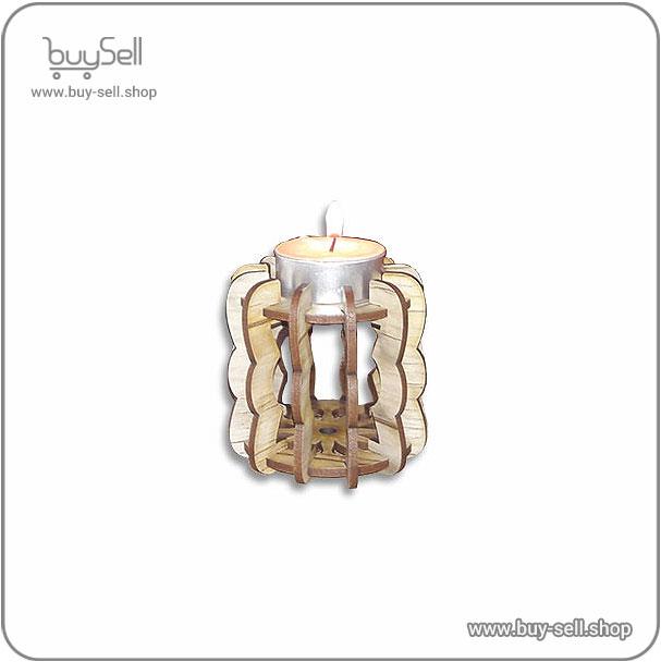 Laser cut template for a tabletop candle holder Round style