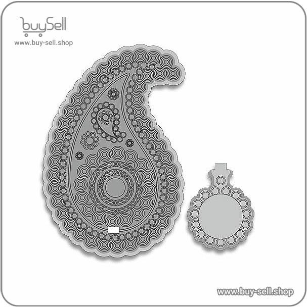 Laser cut template for a wall-mounted candle holder Boteh Jegheh style