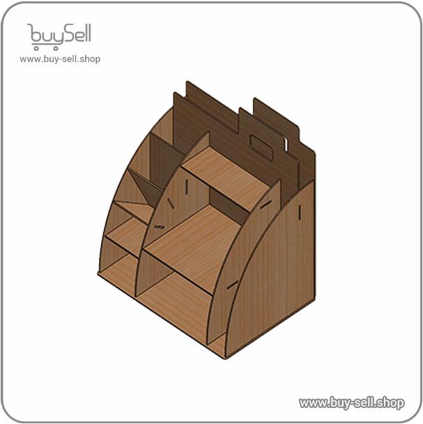 Laser cut design for a stationery stand for nerdy kids