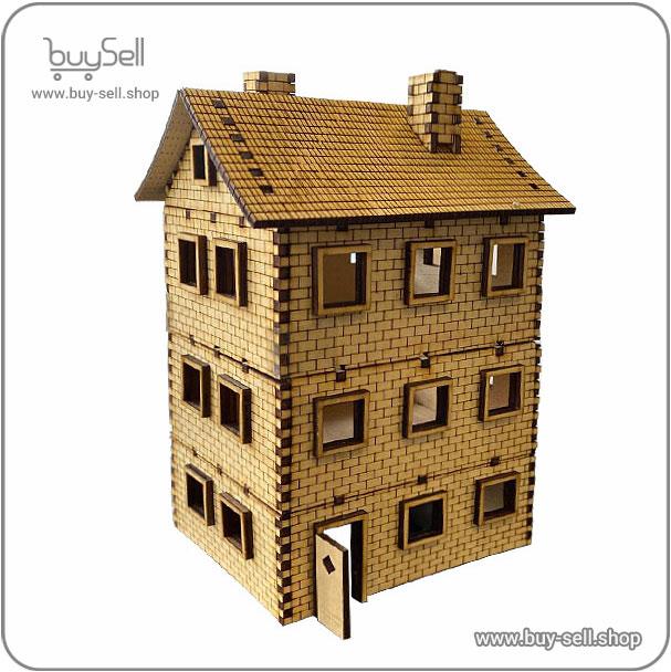 laser cutting pattern 3-floors cottage maket