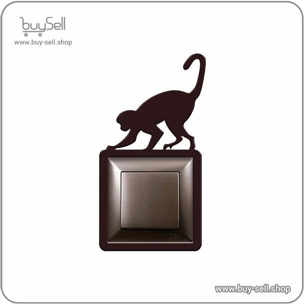 طرح لیزری استیکر کلید پریز مدل میمون