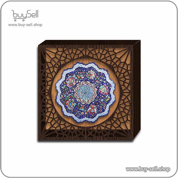 Laser cut template for a wall frame for Minakari plate Tazhib style