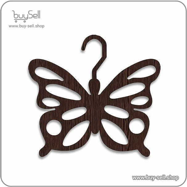 Editable vector and laser cut template for a hanger Butterfly style