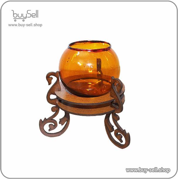 طرح برش لیزری جاشمعی 3 پایه رو میزی حباب دار مدل A03
