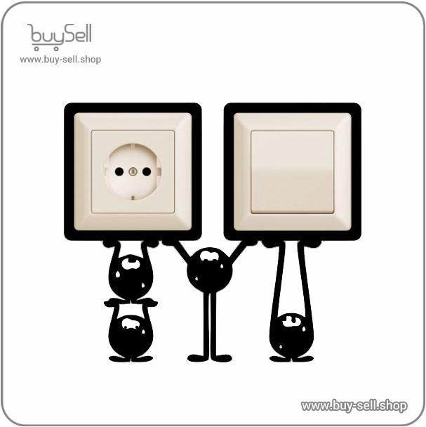 طرح کورل استیکر کلید پریز کد-b21