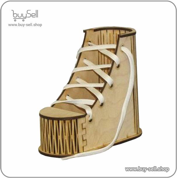 Laser cut template for a pencil box Boot style