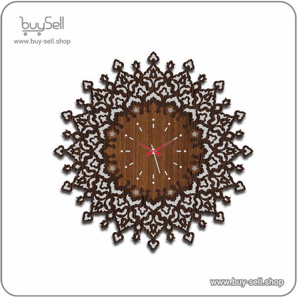 Fantasy wall clock laser cut template Sultan Tazhib model