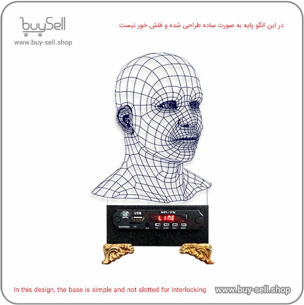 Laser cutting pattern for 3D LED night light – Human Bust model