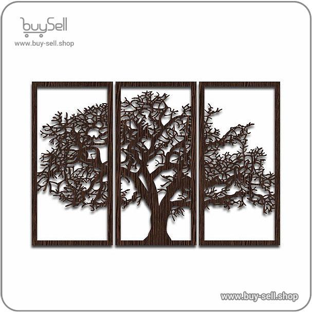 Editable vector and laser cut template for a three-piece dead tree panel