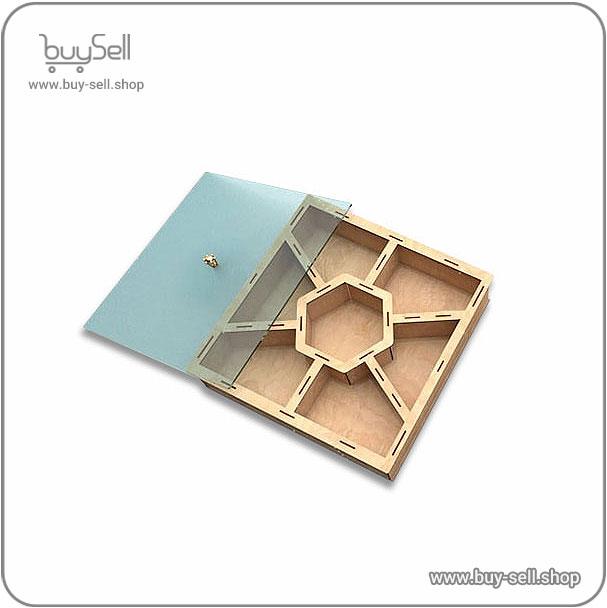 Laser cutting pattern for Tabriz-style nut box