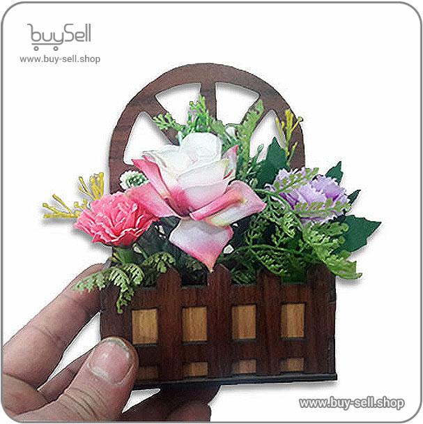 Laser cut template for a wall-mounted shelf flower pot Ziba style