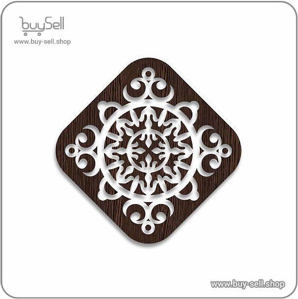 Laser cut template for a coaster Code 016