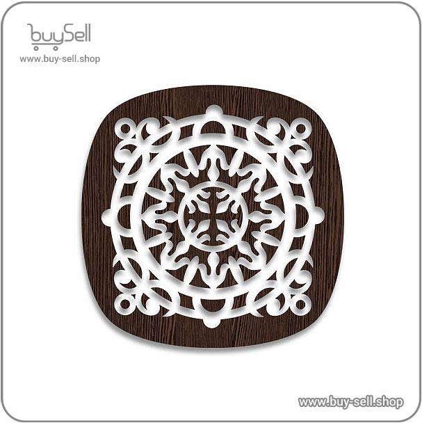 Laser cut template for a coaster Code 017