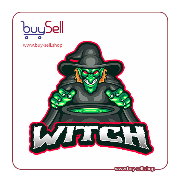 Editable vector of logo – code: Witch Mascot logo
