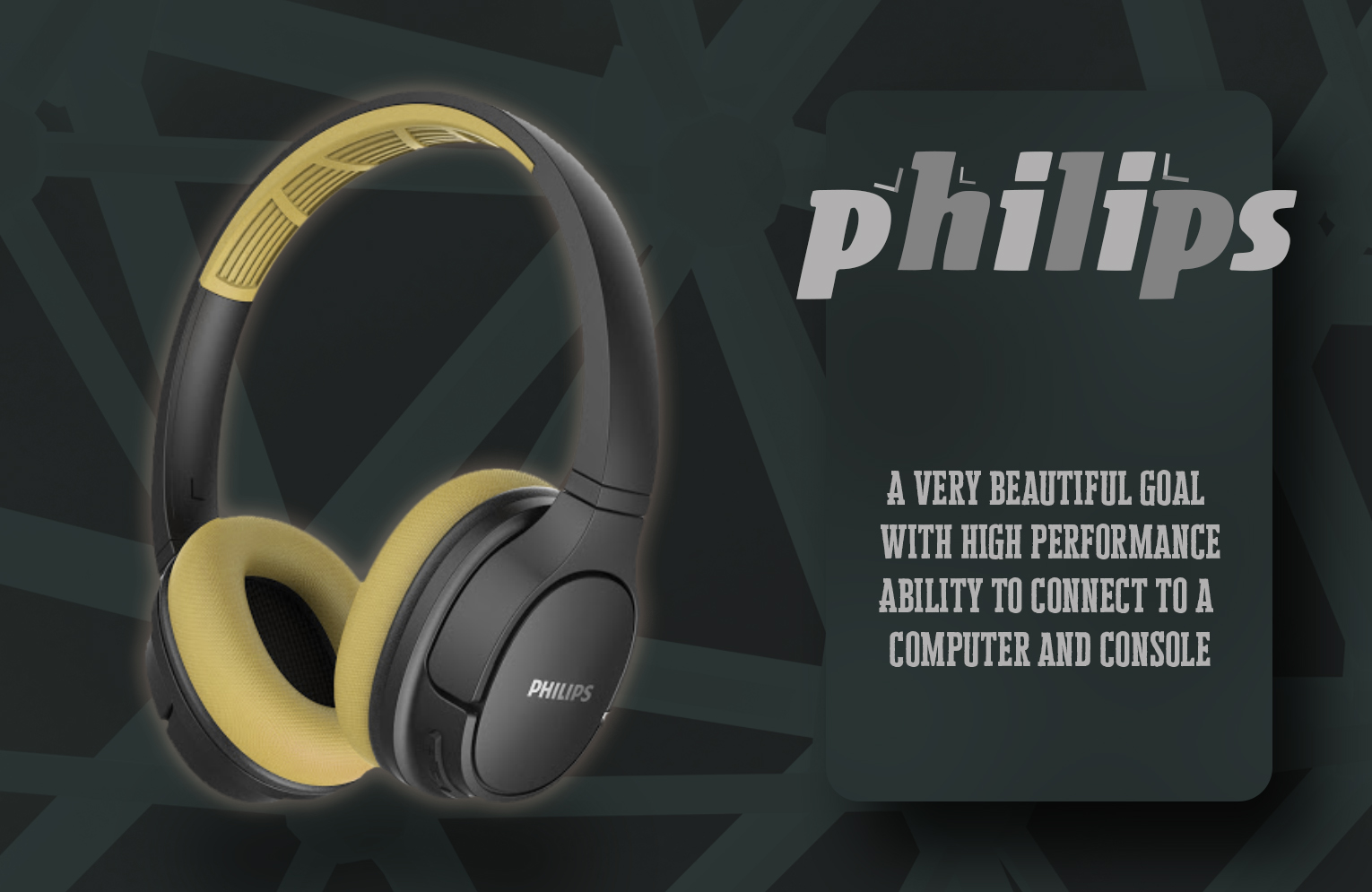 Editable layered file of a headphone poster