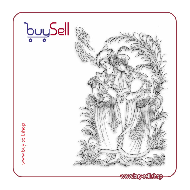 Editable vector of Leyli and Majnun miniature – code 7