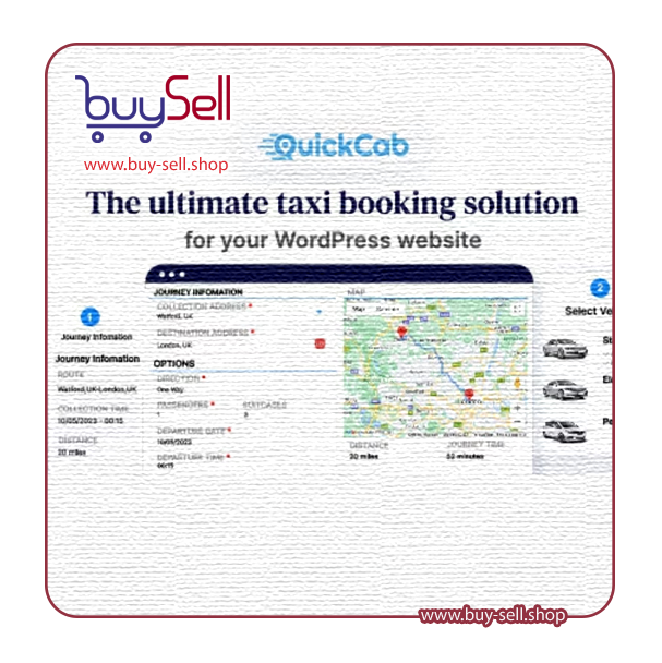 دانلود افزونه رزرو تاکسی ووکامرس QuickCab