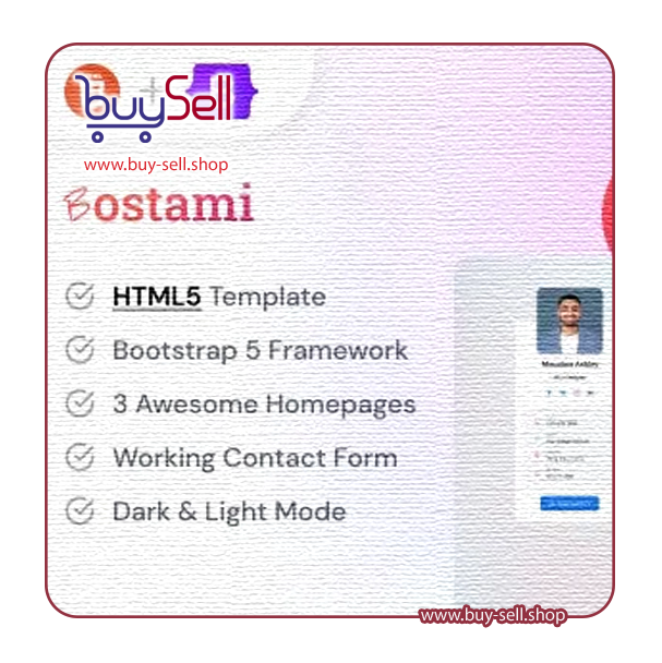 Bostami – HTML Personal Portfolio Template