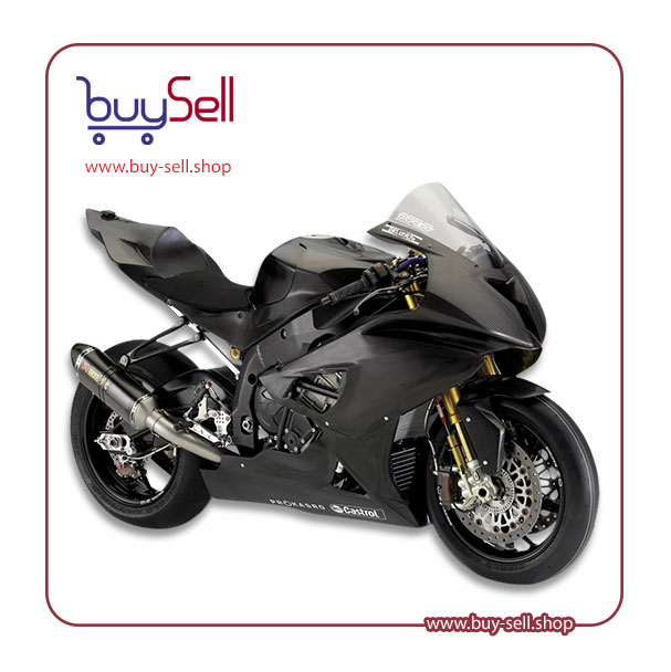 I need a PNG image of a black BMW S1000RR sports motorcycle