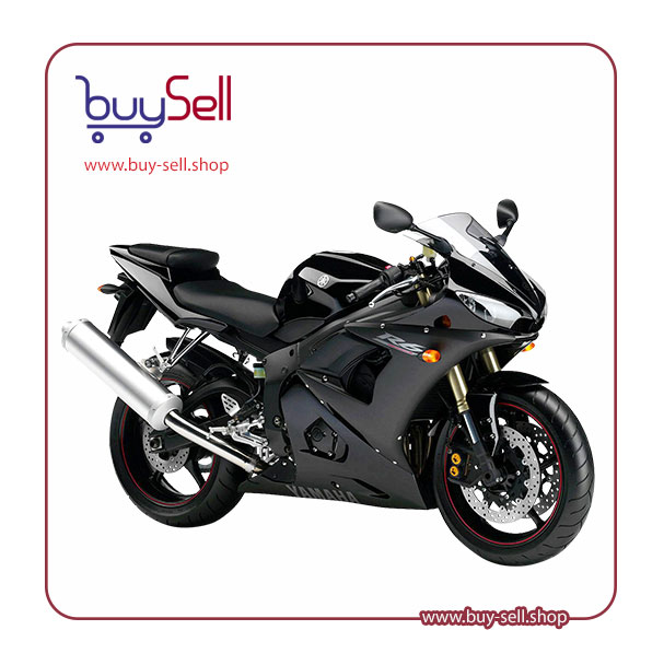I need a PNG image of a black Yamaha YZF R6 sports motorcycle