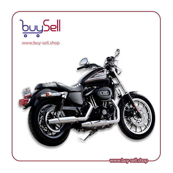 I need a PNG image of a black Harley-Davidson motorcycle