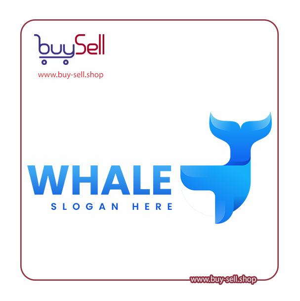 Editable vector of logo – code: whale-gradient-logo