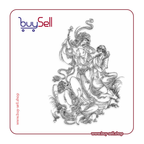 Editable vector of Leyli and Majnun miniature – code 2