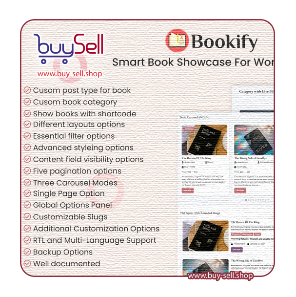 دانلود Bookify افزونه نمایشگاه کتاب وردپرس