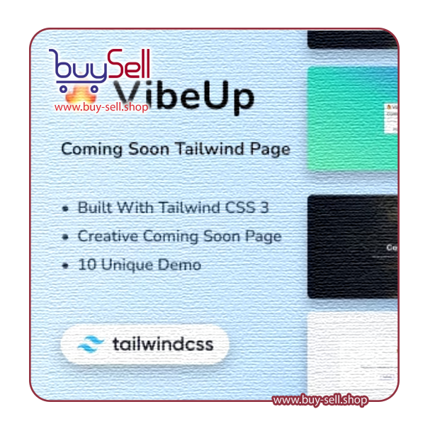 Download VibeUp HTML Coming Soon Template Tailwind
