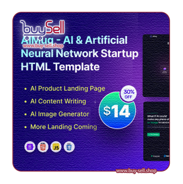 Download AIMug HTML Template for Artificial Intelligence and Neural Networks