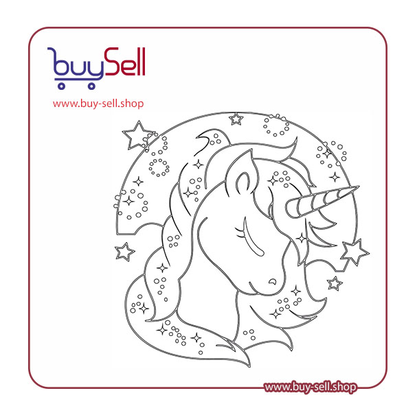 Editable vector of a unicorn