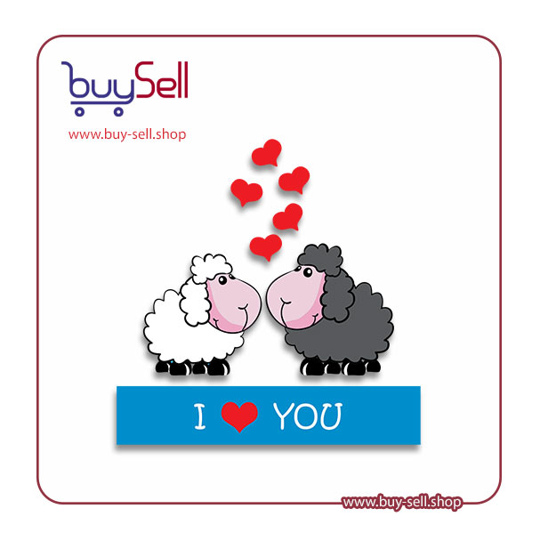 Fantasy love sheep vector