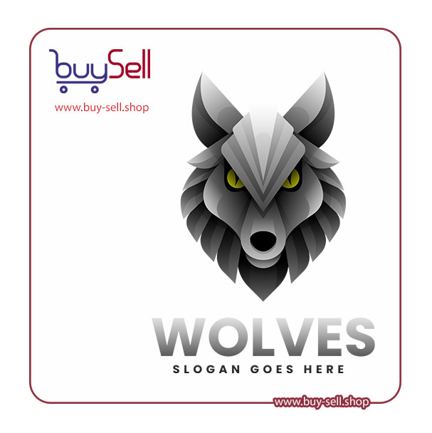 Editable vector of logo – code: wolf-gradient-logo