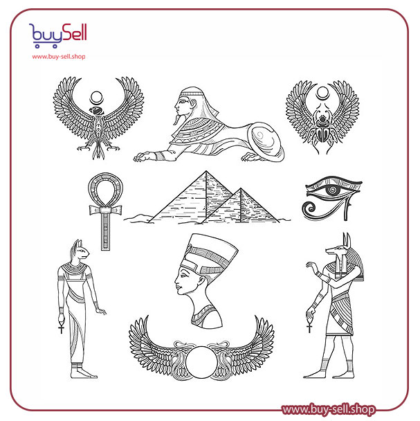 Ancient Egypt elements vector