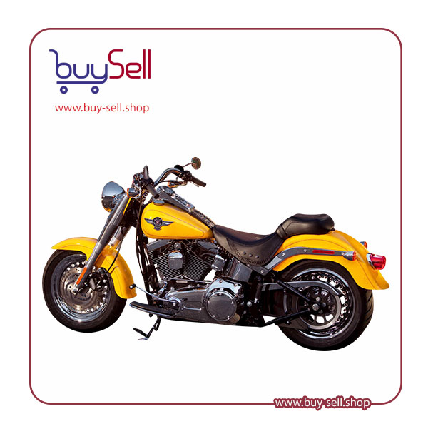 I need a PNG image of a yellow Harley-Davidson motorcycle