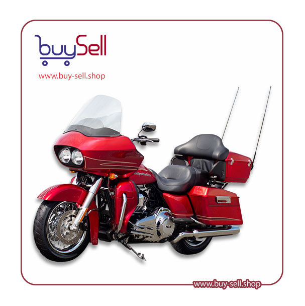 I need a PNG image of a red Harley-Davidson motorcycle