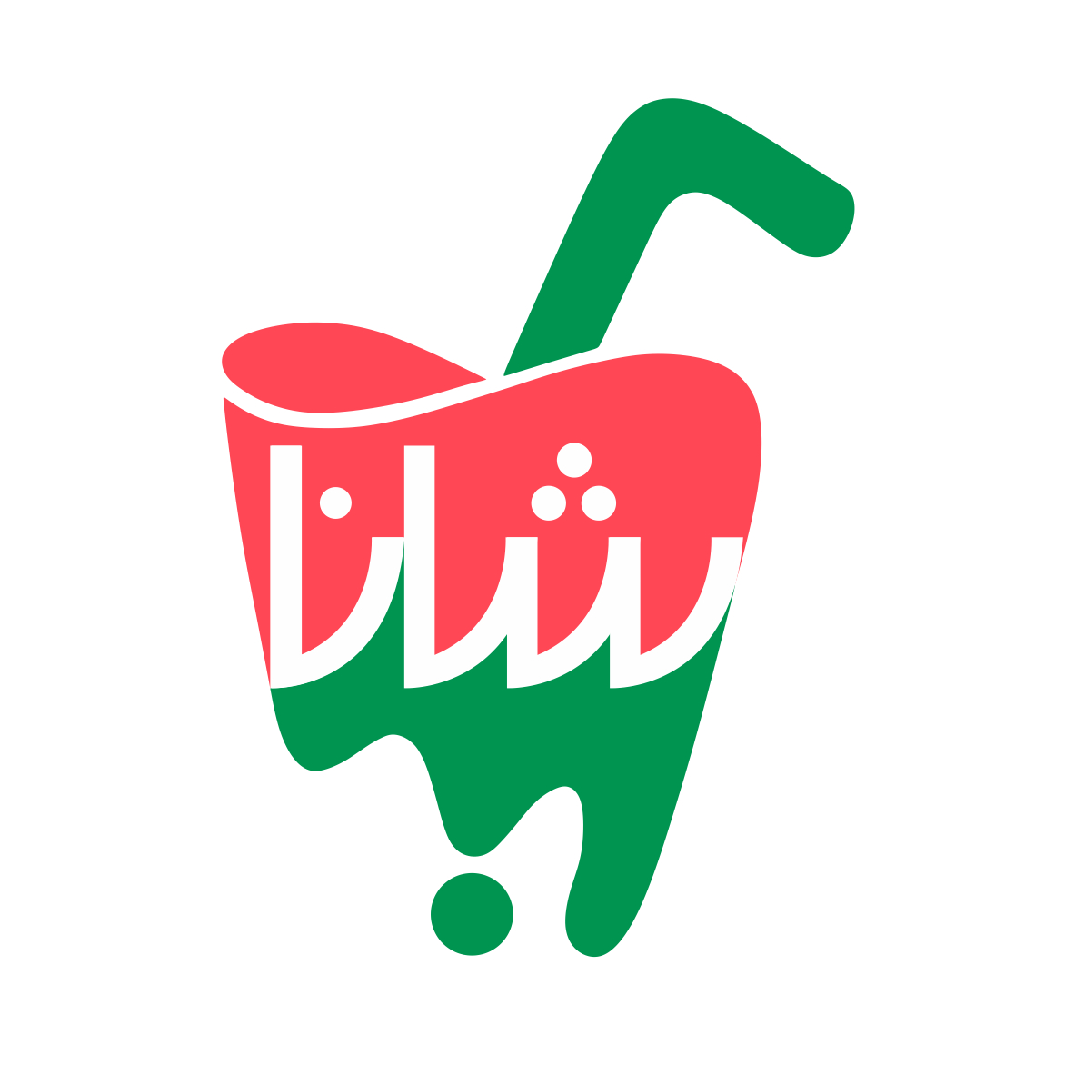 Editable layered logo design for a juice shop