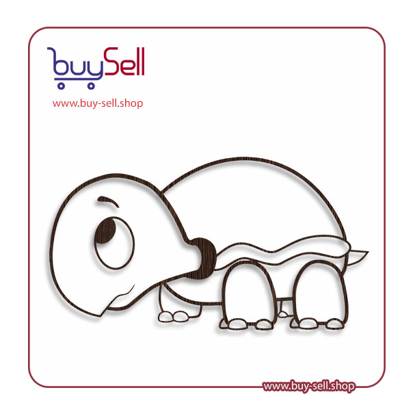 Editable vector of a sad turtle