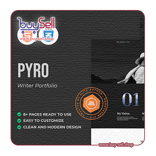 Download Pyro HTML Writer Portfolio Template